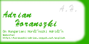 adrian horanszki business card